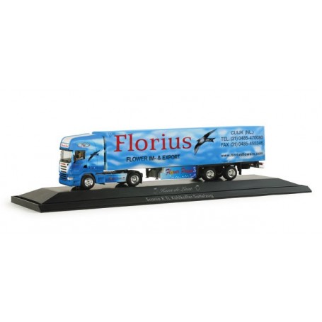 Herpa 121156 Scania R TL refrigerated box semitrailer "Florius" (NL)