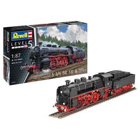 Revell 02168 Ånglok S3/6 BR18 express locomotive with tender