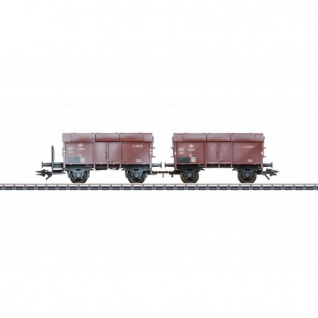 Märklin 46018 Pair of Gondolas with Hinged Covers