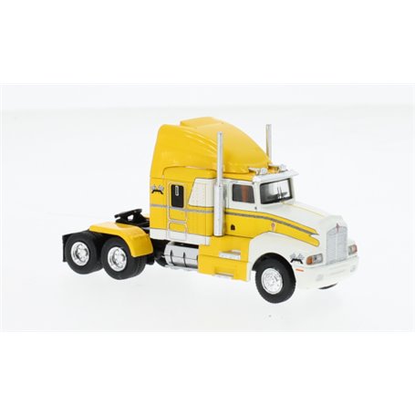 Brekina 85927 Dragbil Kenworth T 600, yellow/white 1984