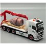AH Modell AH-1256 Volvo FH Gl. 4 axle flat truck with loading crane "Green Cargo", med last