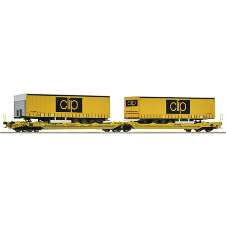 Roco 77405 Articulated double-pocket wagon T3000e, CLIP