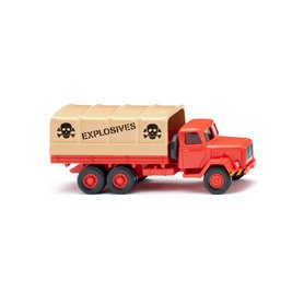 Wiking 042701 Flatbed lorry (Magirus) - luminous red