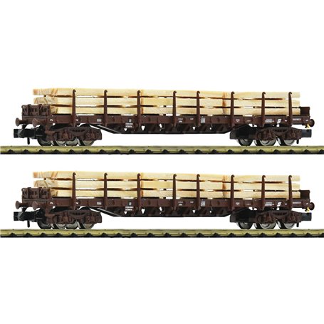 Fleischmann 6660048 2-piece set: Stake wagons, ÖBB