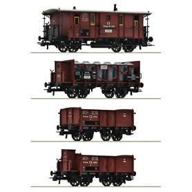 Roco 6600073 Vagnsset 4 piece set: Goods train, K.P.E.V.
