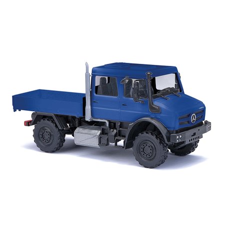 Busch 51082 Mercedes-Benz Unimog U 5023 Dubbelkabin, blå