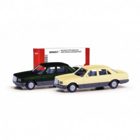 Herpa 013727-003 Herpa MiniKit. Set of two, Mercedes-Benz S-class (W126), deep green ivory