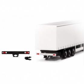 Herpa 054515 Accessories. rear bumper for trucks with coupling (2x white, 2x black, with decorated)