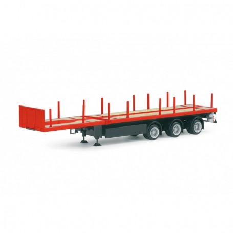 Herpa 076050-002 Nooteboom Teletrailer 3axles, red