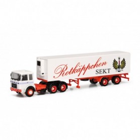 Herpa 317887 Roman Diesel 6x4 refrigerated box semitrailer "Rotkäppchen Sekt" (Saxony-Anhalt Freyburg)