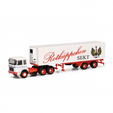 Herpa 317887 Roman Diesel 6x4 refrigerated box semitrailer "Rotkäppchen Sekt" (Saxony-Anhalt Freyburg)