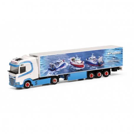 Herpa 317955 DAF XG+ refrigerated box semitrailer "Vebatrans" (Netherlands Urk)