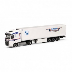 Herpa 318037 DAF XG refrigerated box semitrailer "Kaj Madsen" (Denmark Kolding)