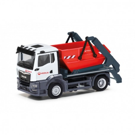 Herpa 318105 MAN TGS NN skip loader AK12 "Veolia" (Berlin)