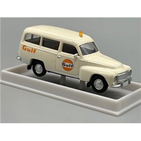 AH Modell AH-253 Volvo Duett Kombi, vit, TD "Gulf" med figur