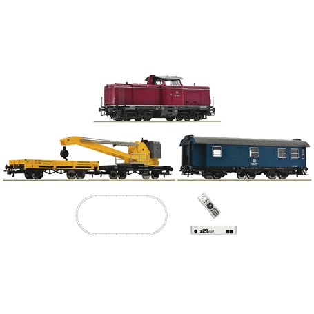 Roco 5110004 Startset z21 start digital set: Diesel locomotive class 211 with crane train, DB