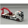 AH Modell AH-1256 Volvo FH Gl. 4 axle flat truck with loading crane "Green Cargo", med last