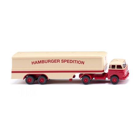 Wiking 051329 Box semi trailer (MAN Pausbacke)