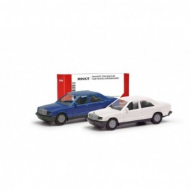 Herpa 012409-009 Herpa MiniKit. Mercedes-Benz 190E, 2 Set, blue  classic White