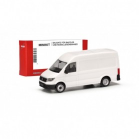 Herpa 014038 Herpa MiniKit. Volkswagen (VW) Crafter box high-roof, double-wheeled, White