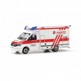 Herpa 098182 MAN TGE Fahrtec rescue truck abmulance "Johanniter Hamburg"