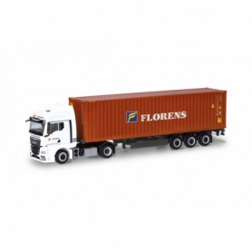 Herpa 318228 MAN TGX GM container semitrailer truck "Schmid Florens"