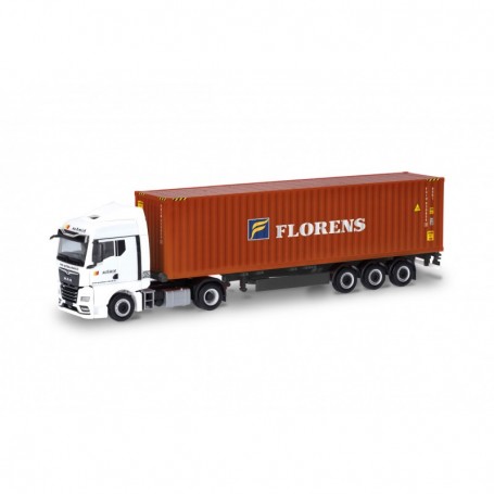 Herpa 318228 MAN TGX GM container semitrailer truck "Schmid Florens"