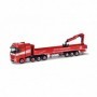 Herpa 318426 Mercedes-Benz Actros L Gigaspace heavy duty tractor with planked bed trailer with crane "Colonia"