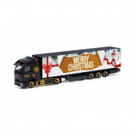 Herpa 318310 Mercedes-Benz eActros 600 Procabin box semitrailer truck "Christmas 2024"