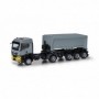 Herpa 318341 MAN TGS TM (all-wheel-drive) excavated material container semitrailer truck, gray yellow