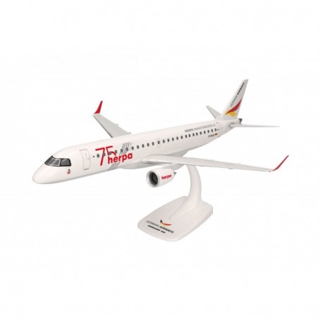 Herpa Wings 614368 Flygplan German Airways Embraer E190 "Herpa 75 Years"