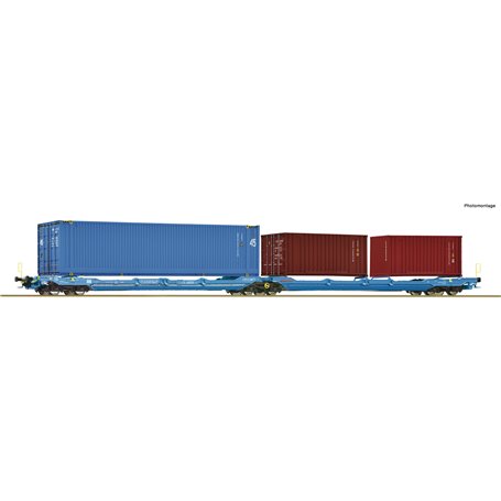 Roco 6600036 Articulated double-pocket wagon T3000e, NACCO