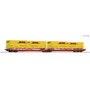 Roco 6600057 Articulated double-pocket wagon T3000e, DB AG "DHL"