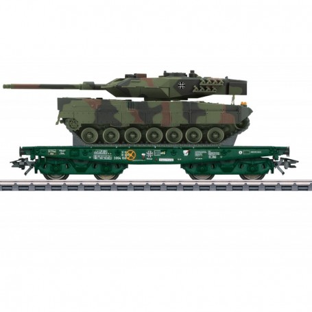 Märklin 48870 Tungtransportvagn Rlmmps DB AG med last av Leopard 2A6