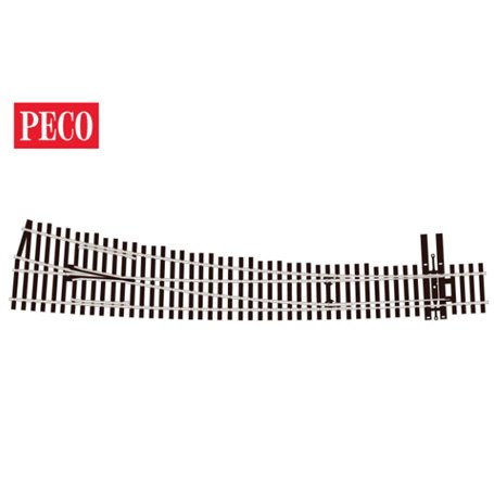 Peco SL-E8376 Växel, höger, radie 60 inches, blängd 282 mm