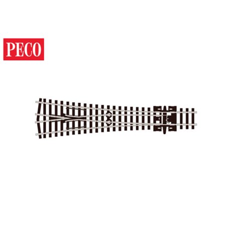 Peco SL-E397 Y-Växel, medium, radie 762 mm, vinkel 8°, längd 160 mm