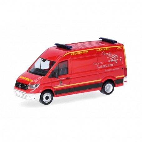 Herpa 098236 VW Crafter box high roof "fire brigade Laatzen" (Lower Saxony Laatzen)