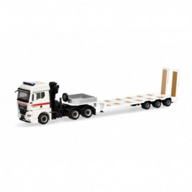 Herpa 318297 MAN TGX GM with crane low box semitrailer truck "disaster relief Lower Saxony" (Lower Saxony Celle)