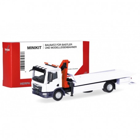 Herpa 014052 MiniKit MAN TGM Plateau-Abschlepp-LKW mit Kran (1 piece)