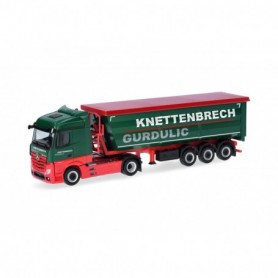 Herpa 318518 Mercedes Benz Actros steel dump semitrailer "Knettenbrech & Gurdulic" (Hesse Wiesbaden)