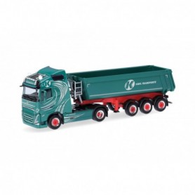 Herpa 318525 Volvo FH GL 2020 dump semitrailer "Kiefl Transport" (Bavaria Weiding)