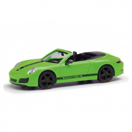 Herpa 420365 Porsche 911 (991) Carrera 2 Cabrio, lizard green