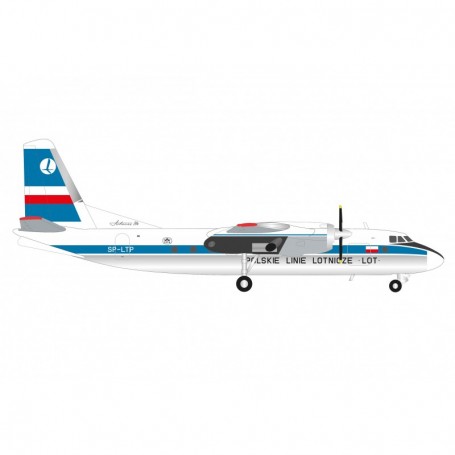 Herpa Wings 572996 Flygplan LOT Polish Airlines Antonov AN-24B