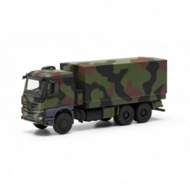 Herpa 746991-002 Mercedes-Benz Arocs 6x6 flatbed truck, camouflage