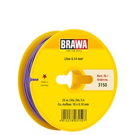 Brawa 3150 Kabel, 0.14 mm², lila