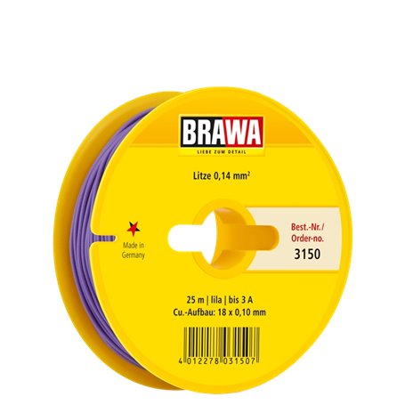 Brawa 3150 Kabel, 0.14 mm², lila