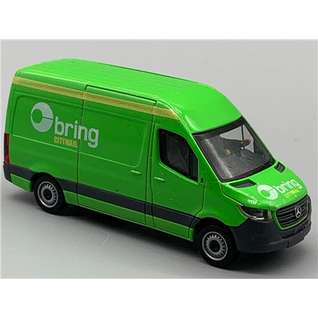 AH Modell AH-878 Mercedes-Benz Sprinter `18 box type "Bring Citymail" med figur