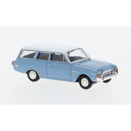 Brekina 19475 Ford Taunus P3 Turnier, light blue/white 1964