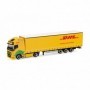 Herpa 318952 Volvo FH GL XL Electric lowliner curtain canvas semitrailer "DHL"