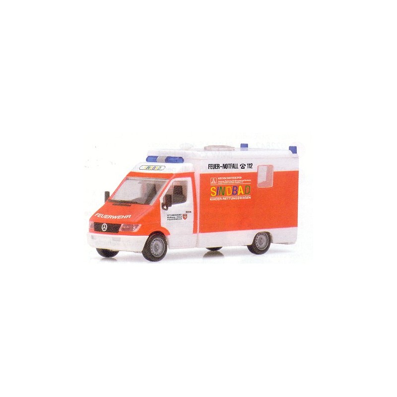 Herpa 189330 Mb Sprinter Strobel Rtw Feuerwehr